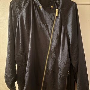 Michael Kors Navy windbreaker Jacket with Gold tone zippers